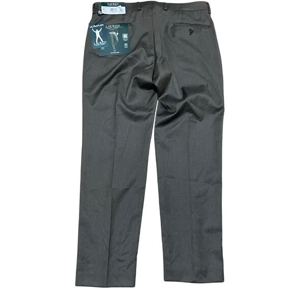 Lauren Ralph Lauren Mens 34 x 30 ULTRAFLEX Flat-Front Taupe Dress Pants NWT - Picture 4 of 7